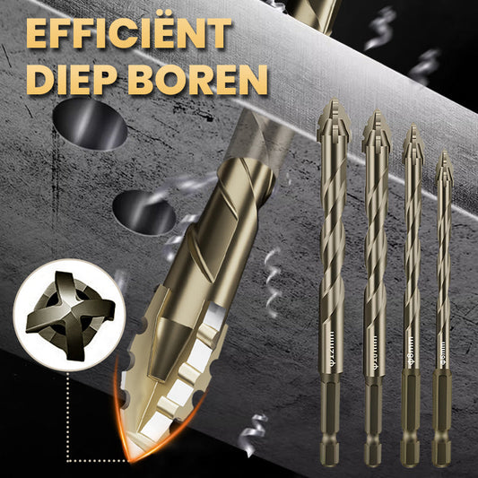 🔥2025 Hot Sale🔥Hoogwaardige 4-Fluit Getande Excentrische Boorbitset