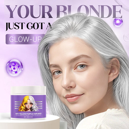 💜 Anti-vergeeld paars haarmasker - Zeg vaarwel tegen rode highlights! 💜