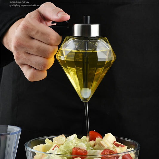 Huishoudelijke Diamant Glas Pers Lekvrije Olie Dispenser