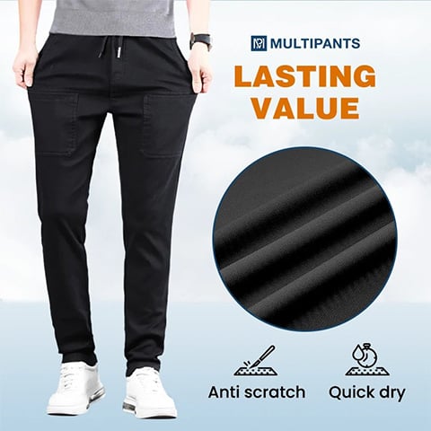 🔥MultiPants - High Stretch Multi-pocket Duurzame Cargo Broek