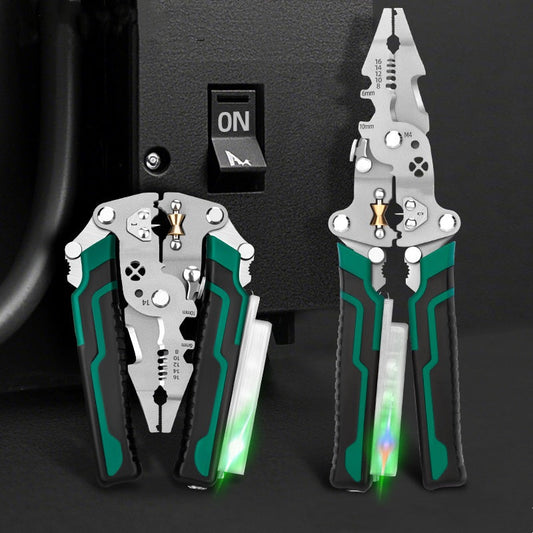 Tijdelijke halfjaarlijkse uitverkoop🌟Multifunctionele opvouwbare draadstripschaar met elektrische test