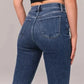 Flared jeans met superhoge taille en stretch