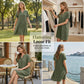 🏖️50% הנחה!👗שמלת טוניקה לנשים עם צווארון V – גזרה רפויה, כיסים ובד נושם