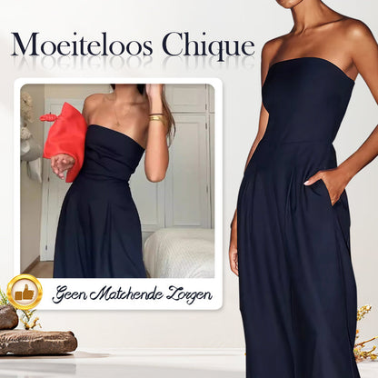 Jumpsuit zonder mouwen met zakken