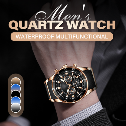 🔥 HOT SALE - 50% KORTING 🎁 Heren waterdichte multifunctionele quartz horloge