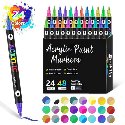 🌈Dubbelpunts Acrylverf Pen Marker