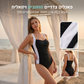 👙בגד ים חלק לנשים עם פיתול קדמי ✨שליטה בבטן, מדגש גזרת שעון חול, בד גמיש נוח לים 🏖️