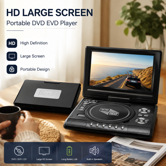 🔥📺 50% הנחה! נגן DVD נייד HD בגודל 7.8 אינץ' – נמכרו 50,000 יחידות! נטען, רב פורמטים, מושלם לנסיעות.