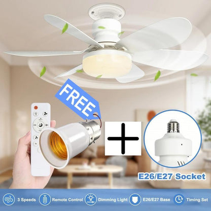 ⏳מבצע יום אחרון: 49% הנחה🔥 מאוורר תקרה עם תאורת LED SmartBreez™ 40W – 20.5 אינץ', שקט במיוחד עם שלט רחוק 🎯 | E27 + מתאם B22 חינם 🔌 | לחדר שינה 😴, מטבח 👩‍🍳 ומוסך 🛠️ – מוכן לשימוש בבריטניה!