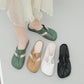 👣 Zachte leren sandalen met hol ontwerp en platte muiltjes