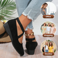 🌹Elegante effenkleurige schoenen met elastische bandjes en lage wigzool