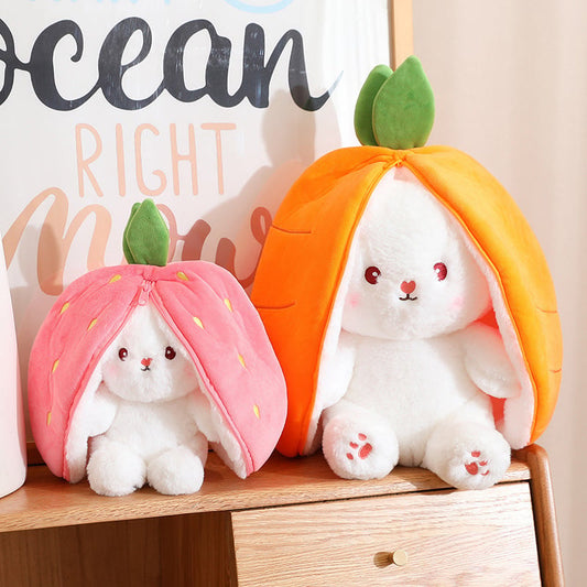 🍓 Hot Sale 50% UIT🍓Easter Day Strawberry Bunny Transformed into Little Rabbit🎀 Fruit Doll Plush Toy🐰