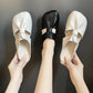 👣 Zachte leren sandalen met hol ontwerp en platte muiltjes