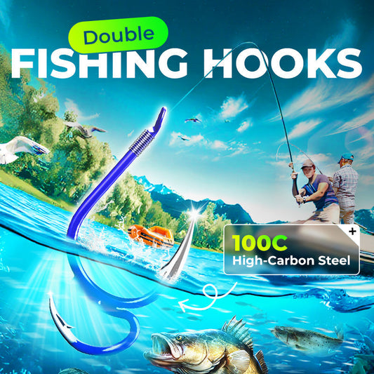 🎣 מבצע בזק: 50% הנחה! קרסי דיג כפולים חדים במיוחד 🐟 תפיסה מהירה, עמידים לדיג במים מתוקים ומלוחים.