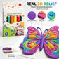 🎨 טושי 3D מתנפחים לילדים – 6 יחידות, דיו קסום שמתנפח בחום. מתנה מושלמת לחג וכיף יצירתי! ✨🎁