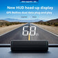 🚗📟 תצוגה עילית HUD לרכב עם GPS, מד מהירות דיגיטלי ברור, הקרנה על שמשה לנהיגה בטוחה יותר