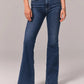 Flared jeans met superhoge taille en stretch