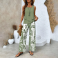 Dames Trendy Print 2-delige Outfits Mouwloze Top & Broek
