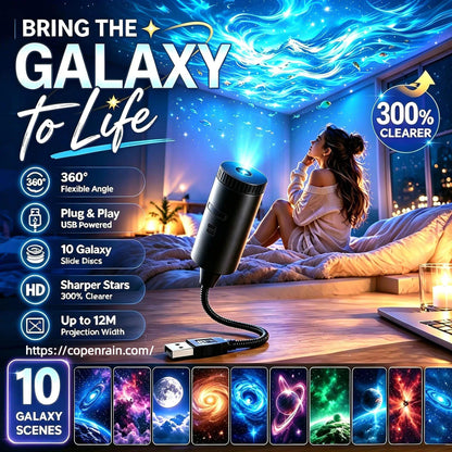 מנורת לילה מסוג "Plug-and-Play" עם מקרן HD של גלקסי ואוקיינוס 🥳 יותר מ-50,000 משתמשים מרוצים