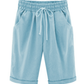 Elastische taille shorts in effen kleur voor grote maten