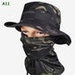 2-in-1 camouflage vissershoed en masker nek wrap