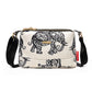 Crossbodytas met meerdere zakken en print voor dames