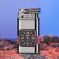 Winddichte aansteker met vintage horloge bezel en jet jetflame-torch