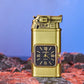 Winddichte aansteker met vintage horloge bezel en jet jetflame-torch