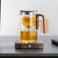 Water afscheidings glazen theepot met houten handvat
