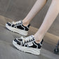 Women's Lace-Up Thick Sole Platform Sneakers