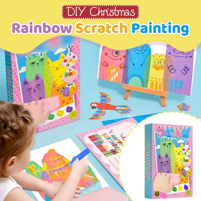 20-delige set DIY Regenboog Kras Kerst Schilderij