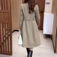 Dames Lange Warme Trenchcoat
