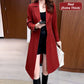 Dames Lange Warme Trenchcoat