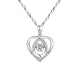 💗Kloppend Hart Fonkelende Dames Zilveren Ketting