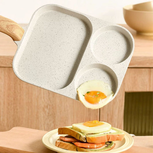 🔥50% הנחה✨מחבת ארוחת בוקר 3 ב-1🍳ציפוי מונע הידבקות, תאים נפרדים, בישול בו-זמני