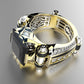 Zware Vintage Zirkonia Brede Bandring