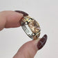 Zware Vintage Zirkonia Brede Bandring