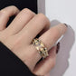 Zware Vintage Zirkonia Brede Bandring