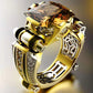 Zware Vintage Zirkonia Brede Bandring