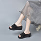 Glanzende sandalen met sleehak voor dames