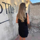 Mouwloze V-hals jurk met knoopsluiting voor dames