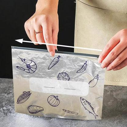 Herbruikbare afsluitbare bewaarzakjes van aluminiumfolie