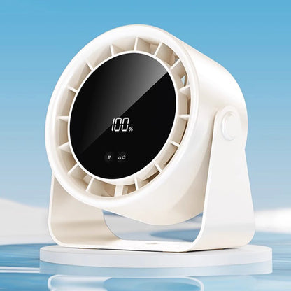 Mini Stille Bureauventilator met 100 Snelheden + Digitaal Display