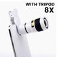12/8X telefoon telelens met statief