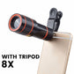 12/8X telefoon telelens met statief