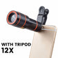 12/8X telefoon telelens met statief