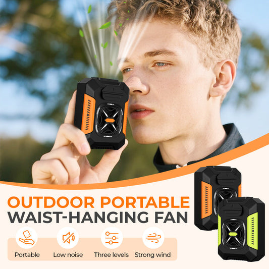 Draagbare heupventilator voor buiten