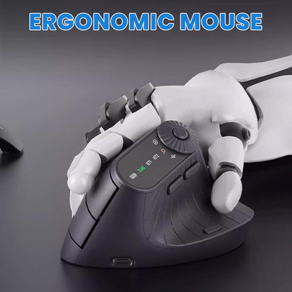 🖱️Multidevice Bluetooth-ergonomische muis met draaiknop