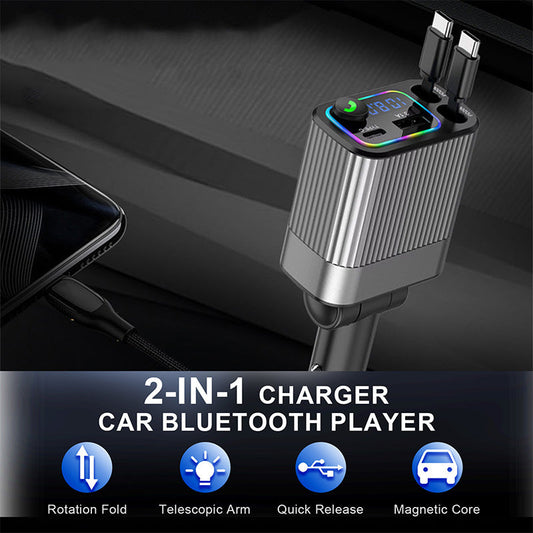 2-in-1 Lader & Bluetooth-speler voor auto
