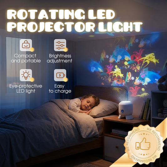 🔮🌟 פנס LED מסתובב דינמי – אור פולט איכותי לעיצוב ואווירה 🎑